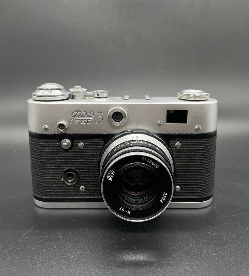 Фотоаппарат "ФЭД-3" с объективом "Индустар-61" в оригинальном кофре, Харьковский машиностроительный завод им. Дзержинского (ФЭД)