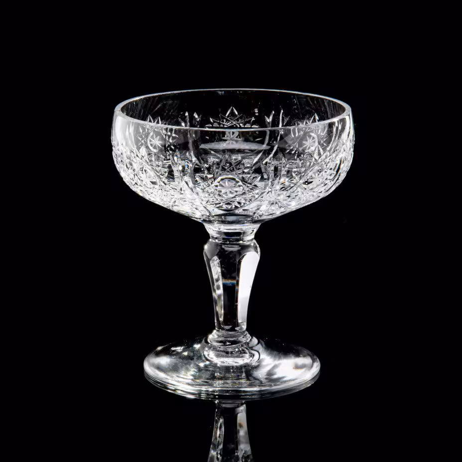 Креманка "Снежинки", хрусталь, алмазная грань, СССР, 1970-1990 гг.