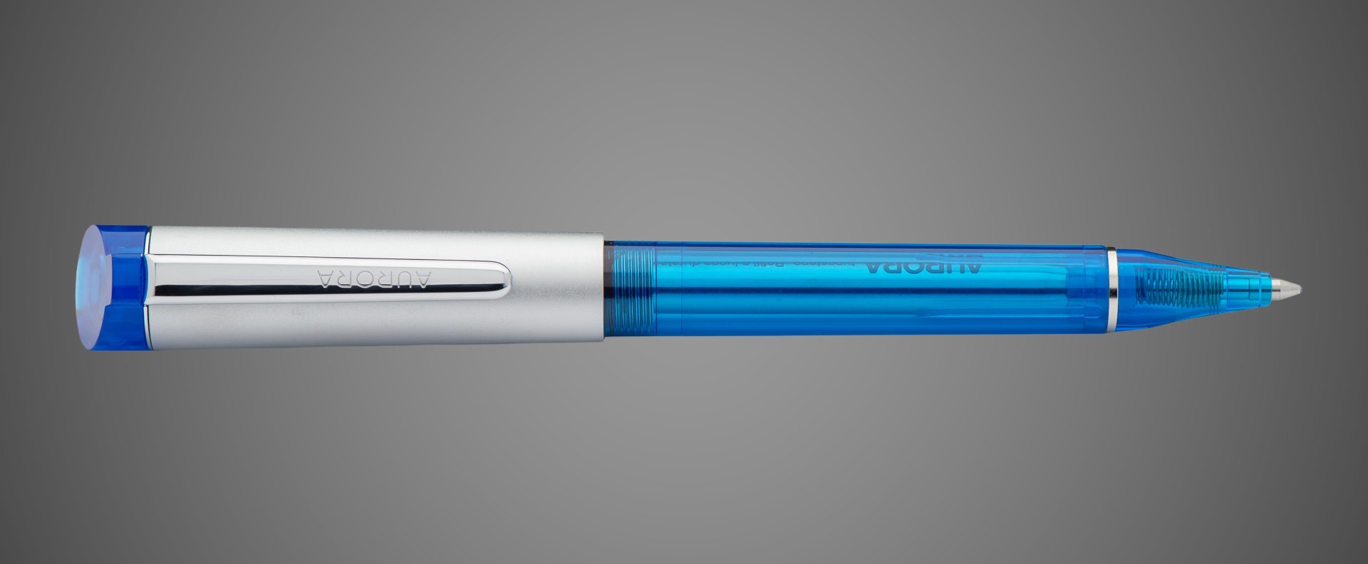 Шариковая ручка Aurora Kappa Blue satin chrome CT, в подарочной коробке, Лаки и смолы: смола, хром