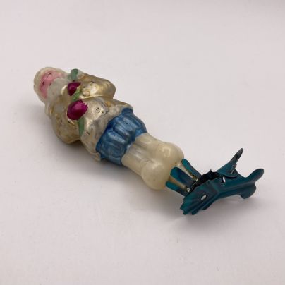 Игрушка ёлочная "Старик с ружьем", стекло, роспись, СССР, 1950-1960 гг.