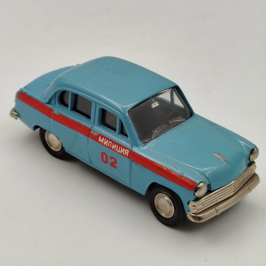 Масштабная модель автомобиля  "Москвич 403" (Милиция), авторская модель, Саратовский завод «Тантал», металл, пластик, СССР, 1974-1978 гг.