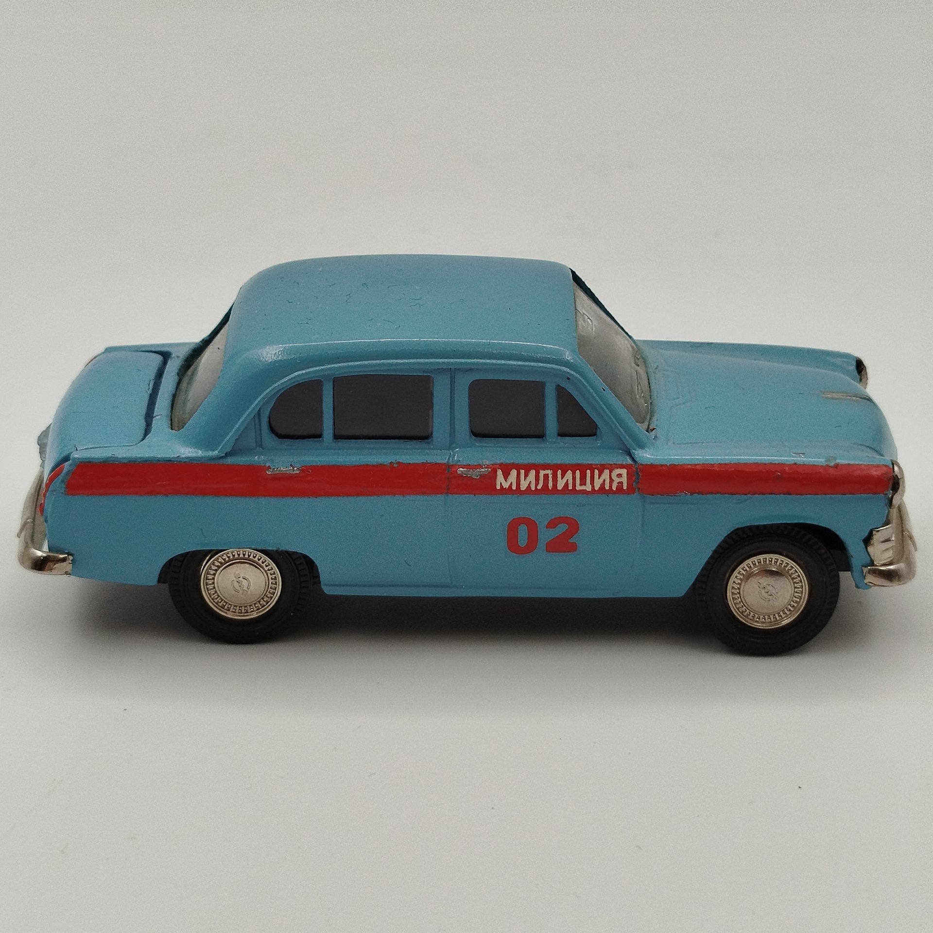 Масштабная модель автомобиля  "Москвич 403" (Милиция), авторская модель, Саратовский завод «Тантал», металл, пластик, СССР, 1974-1978 гг.