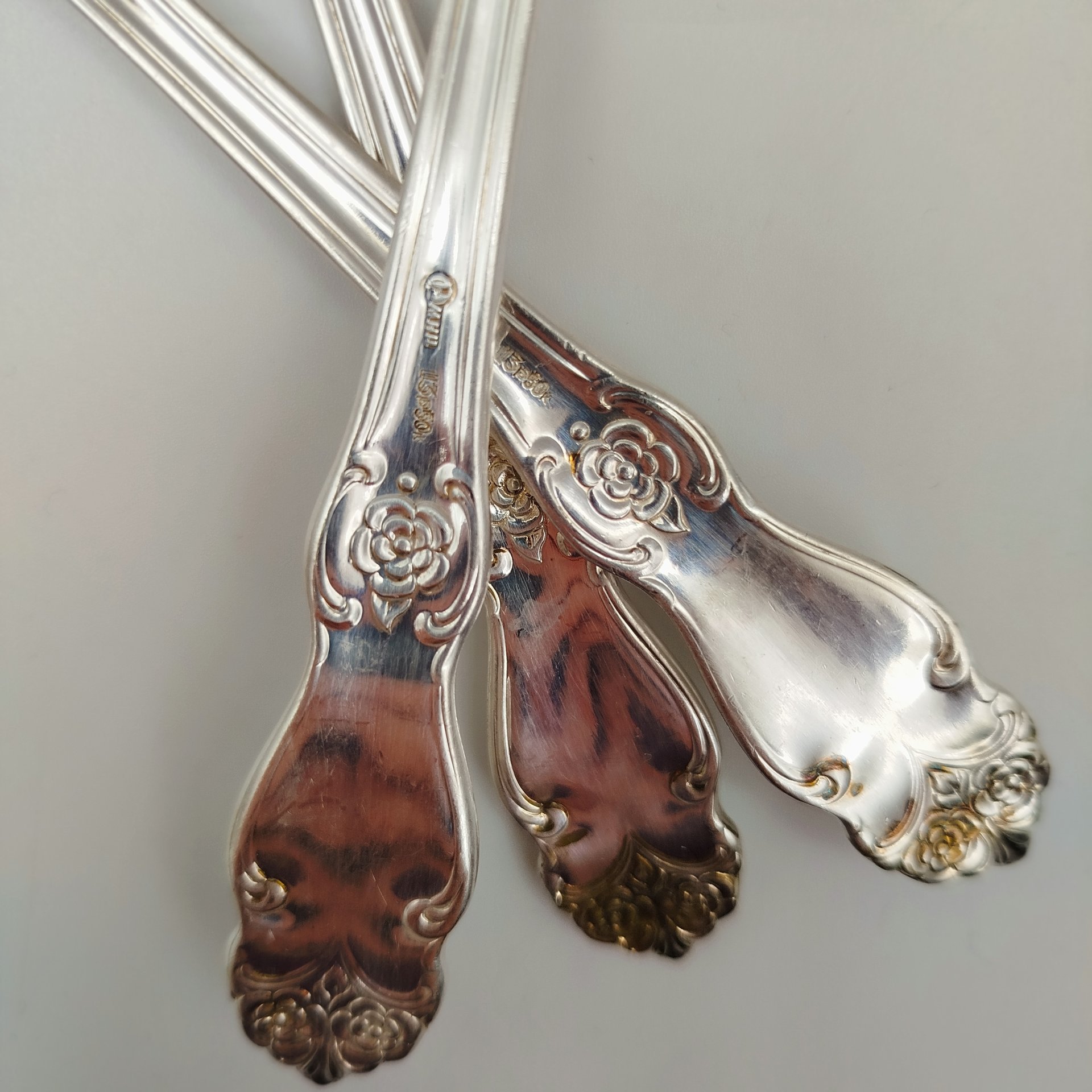 Набор столовых ложек "Серебряная роза" на 5 персон