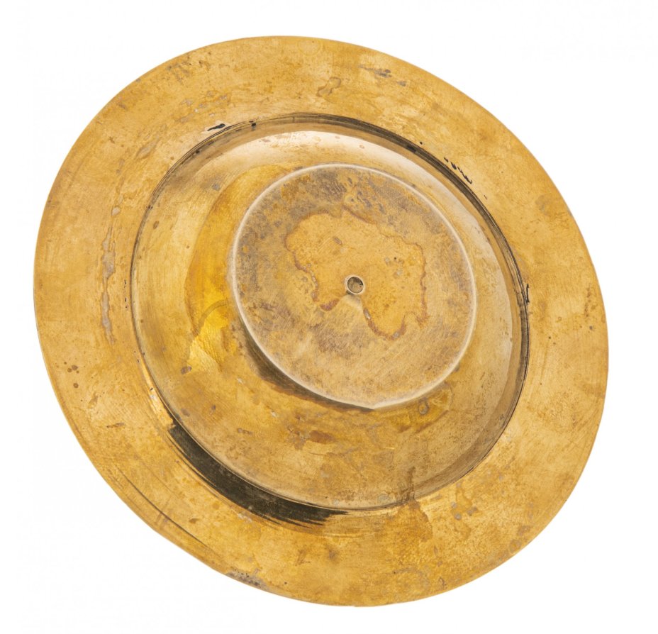 Пепельница с растительным декором, латунь, эмаль, Индия, 1970-1990 гг.