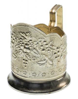 Подстаканник "Виноградная лоза", алюминий, СССР, 1960-1990 гг.
