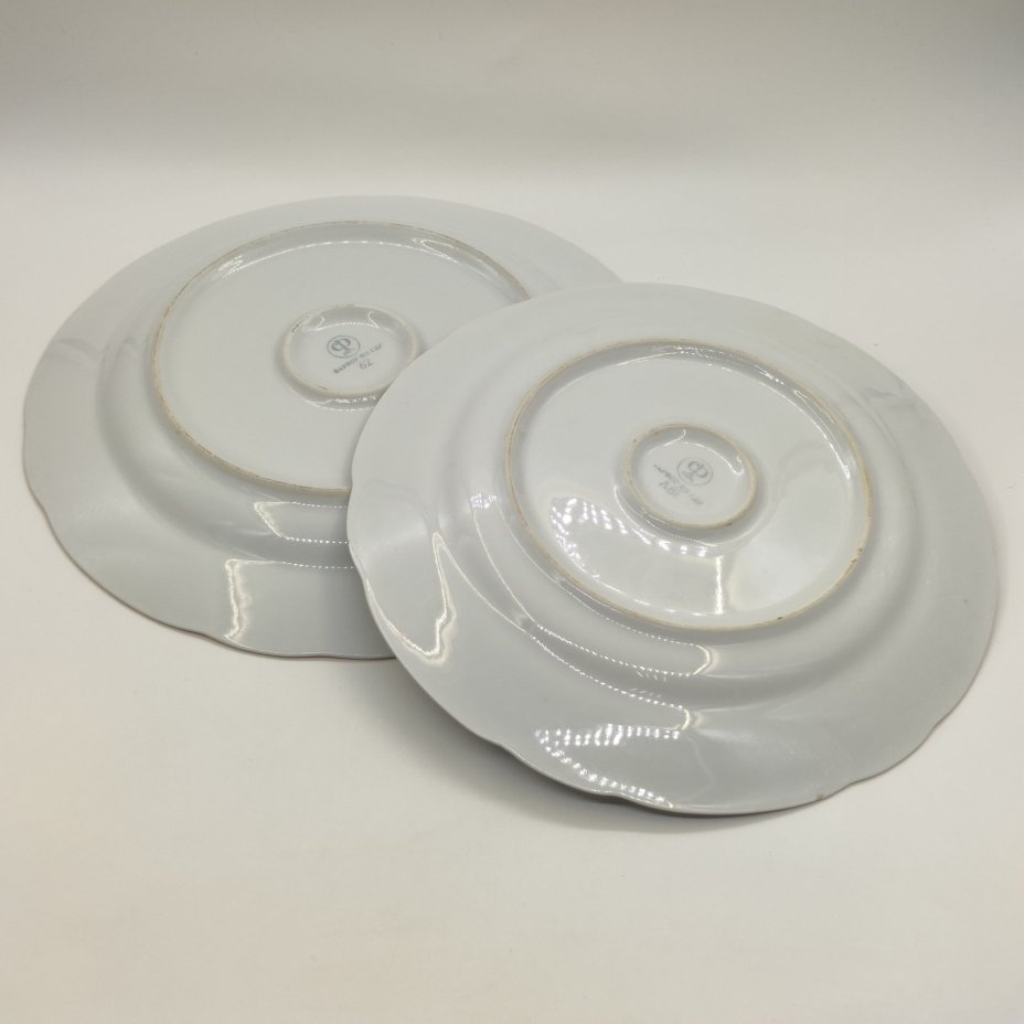 Набор из 2-х сервировочных блюд "Мейсенская роза", фарфор, деколь, золочение, Colditz (Кольдиц), ГДР, 1970-1980 гг.