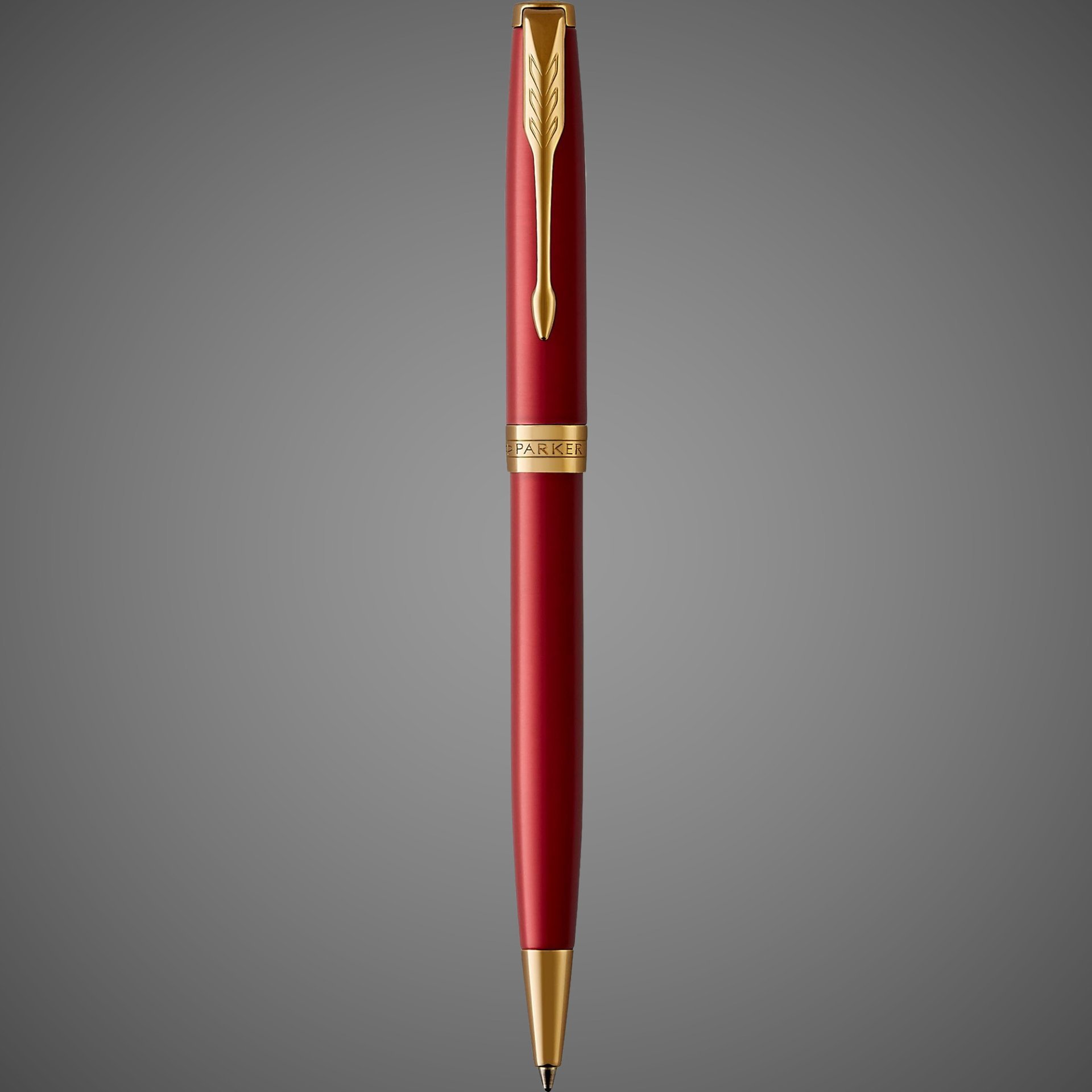Шариковая ручка Parker Sonnet , Lacquer Intense Red GT, стержень: M, цвет чернил: black , в подарочной упаковке, Лаки и смолы: лак, латунь, нержавеющая сталь, позолота, позолота