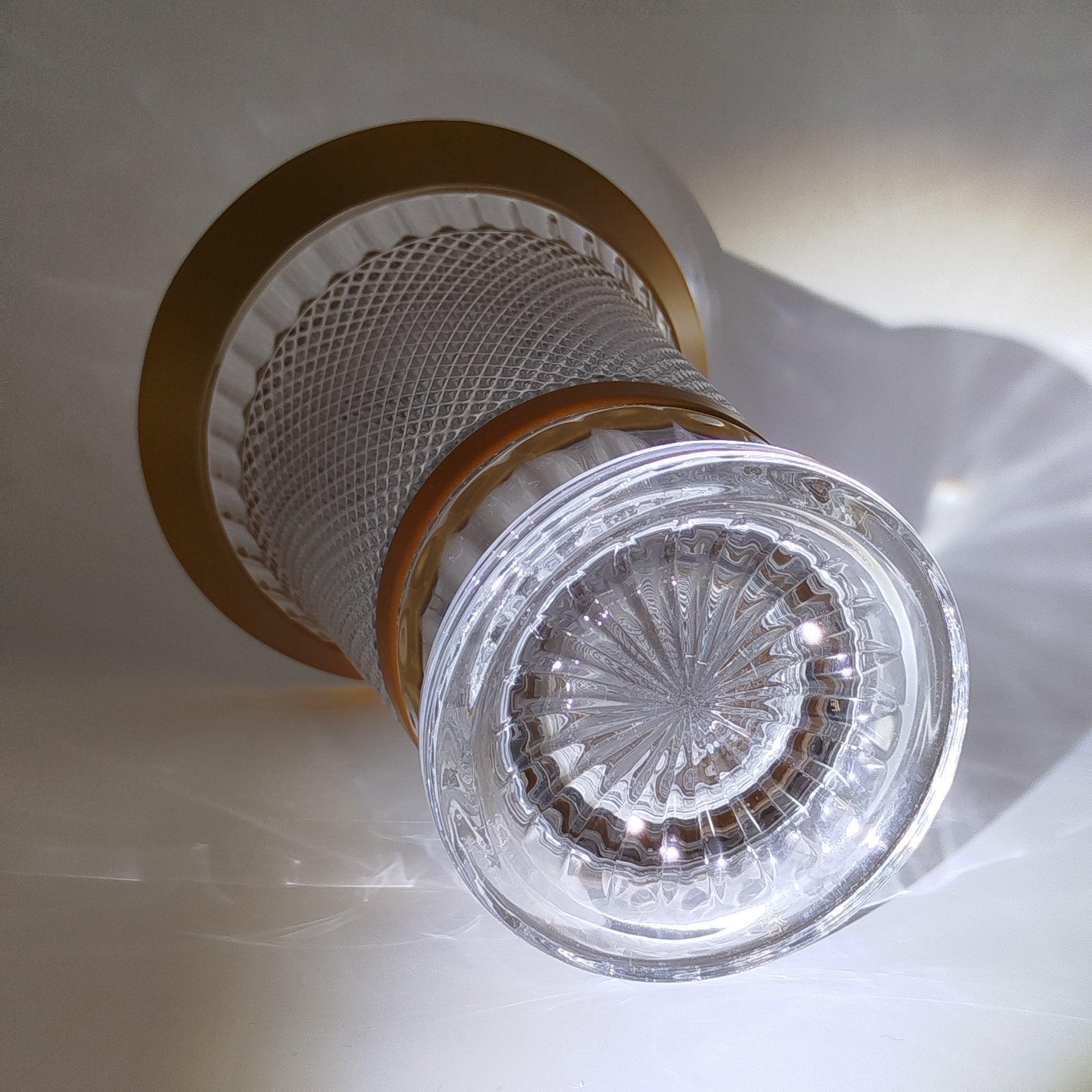 Ваза для цветов "Фелиция", Vayberg, стекло, золочение, Китай, 2010-2020 гг.