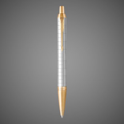 Шариковая ручка Parker IM Premium K318 Pearl GT, стержень: M, цвет чернил: blue, в подарочной упаковке., Лаки и смолы: лак, нержавеющая сталь, позолота