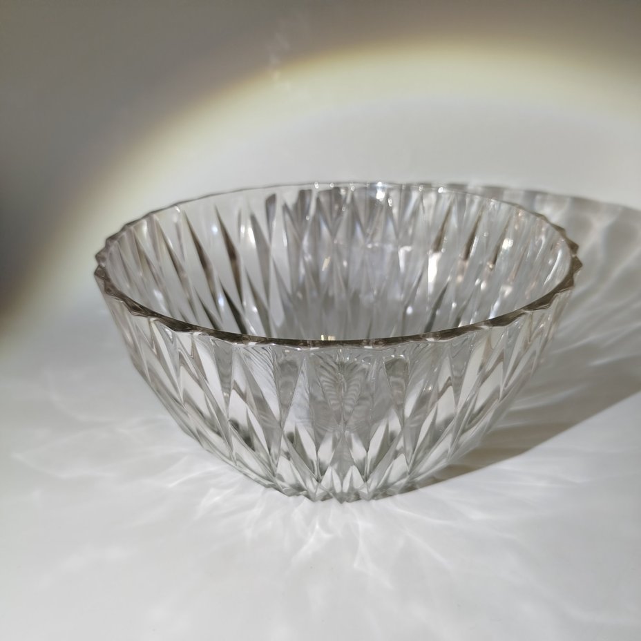 Салатник с геометрическим декором, хрусталь, СССР, 1960-1980 гг.