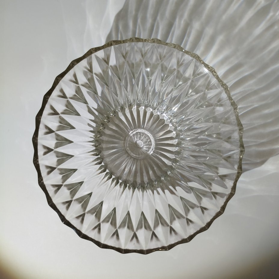 Салатник с геометрическим декором, хрусталь, СССР, 1960-1980 гг.