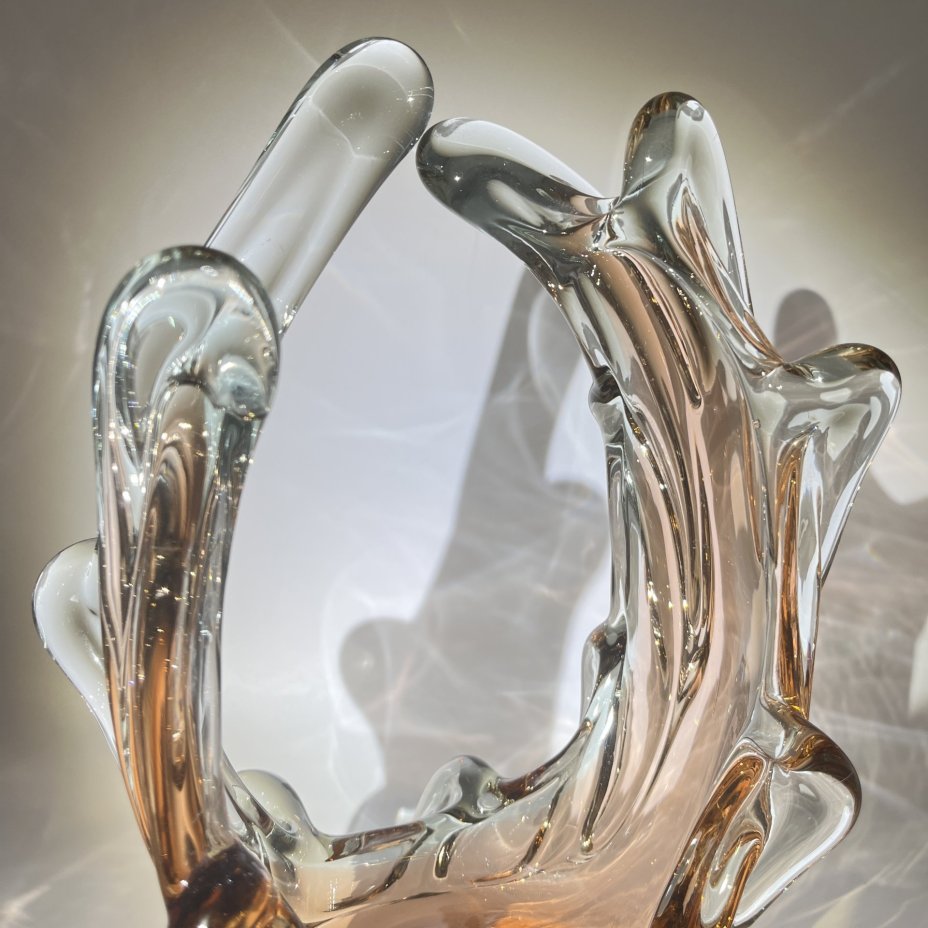 Корзиночка (конфетница) "Медуза" карамельного оттенка