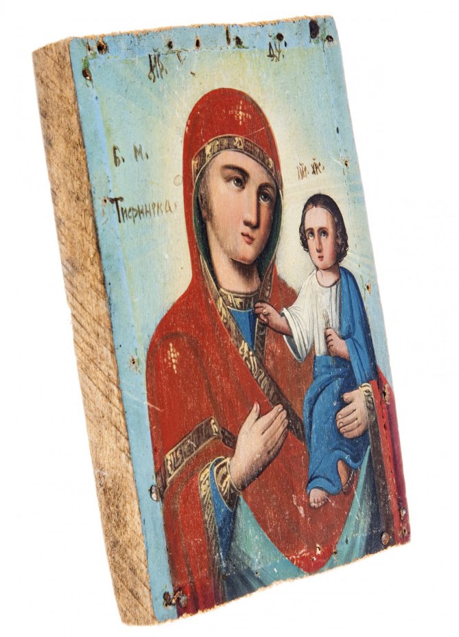 Икона Божией Матери "Тихвинская", дерево, Российская Империя, 1880-1890 гг.