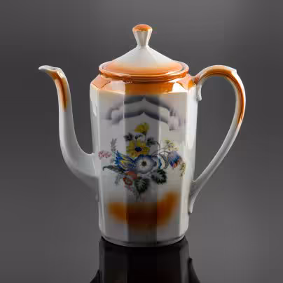 Чайник (кофейник) с цветочным декором