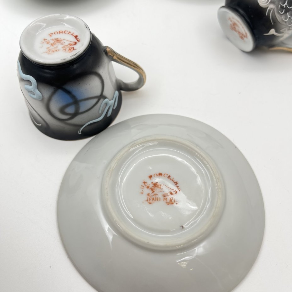 Набор из 3-х кофейных пар "Дракон", Lux Porcelain FAHD M.K.