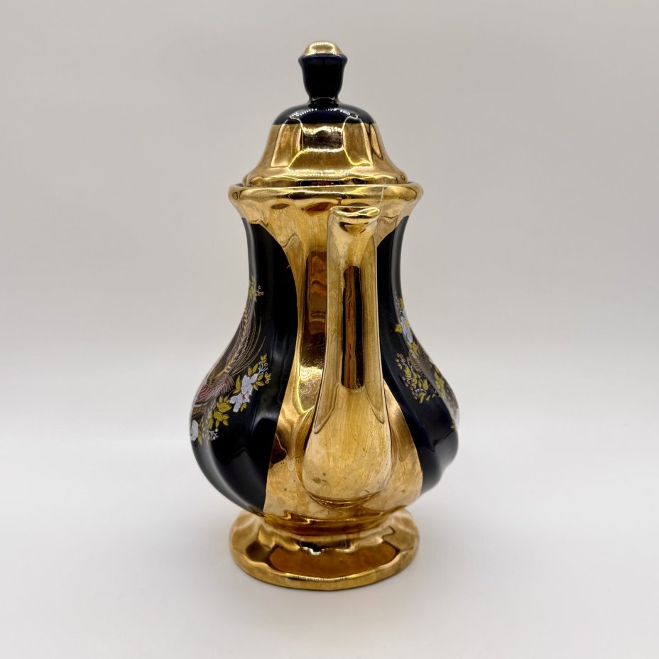Чайник ""Райские птички", керамика, деколь, золочение, Китай, 2000-2015 гг., Китай