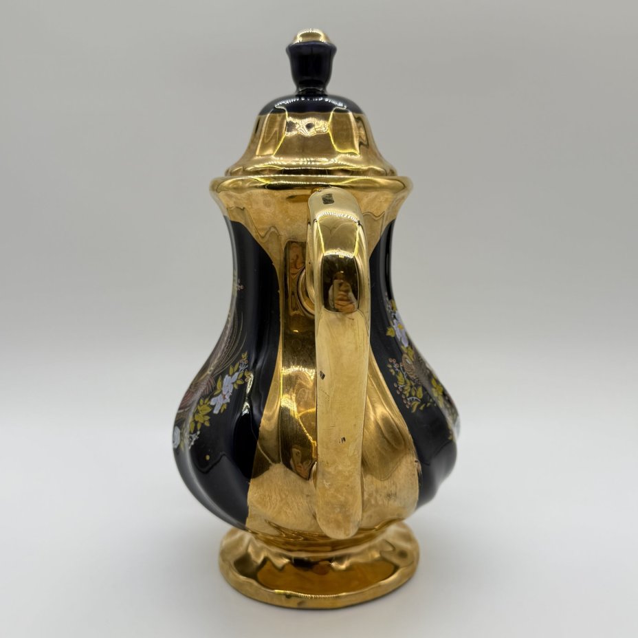 Чайник ""Райские птички", керамика, деколь, золочение, Китай, 2000-2015 гг., Китай