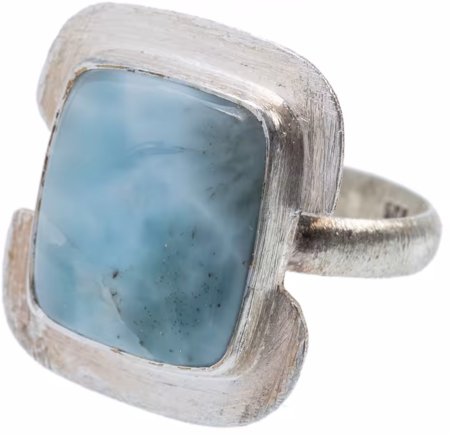 Кольцо с бирюзовой вставкой, серебро 925 пр., СССР, 1960-1990 гг.