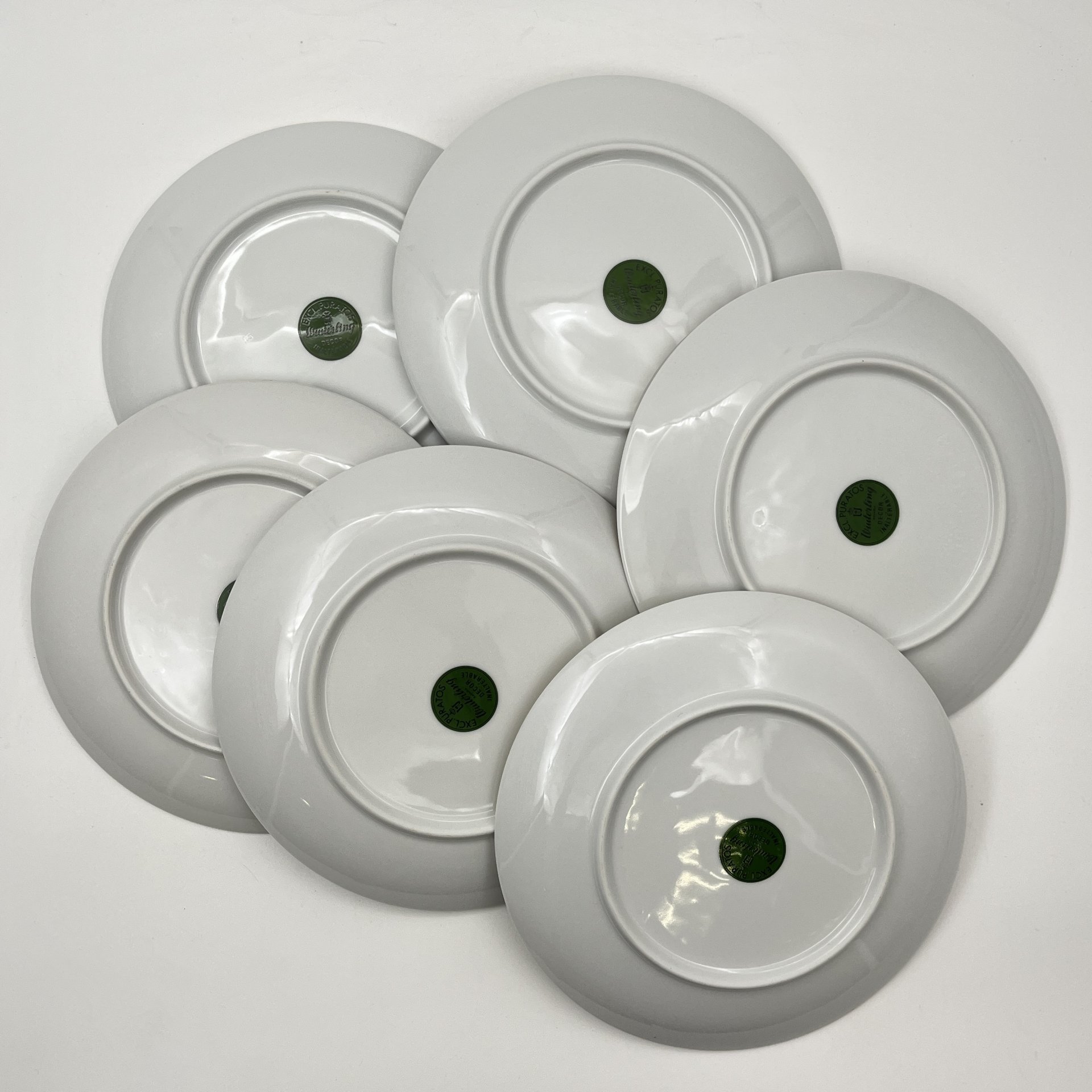 Набор из 6-ти тарелок с изображением народных сцен, фарфор, деколь, крытье, Gebrüder Winterling, Германия, 1982-1987 гг.