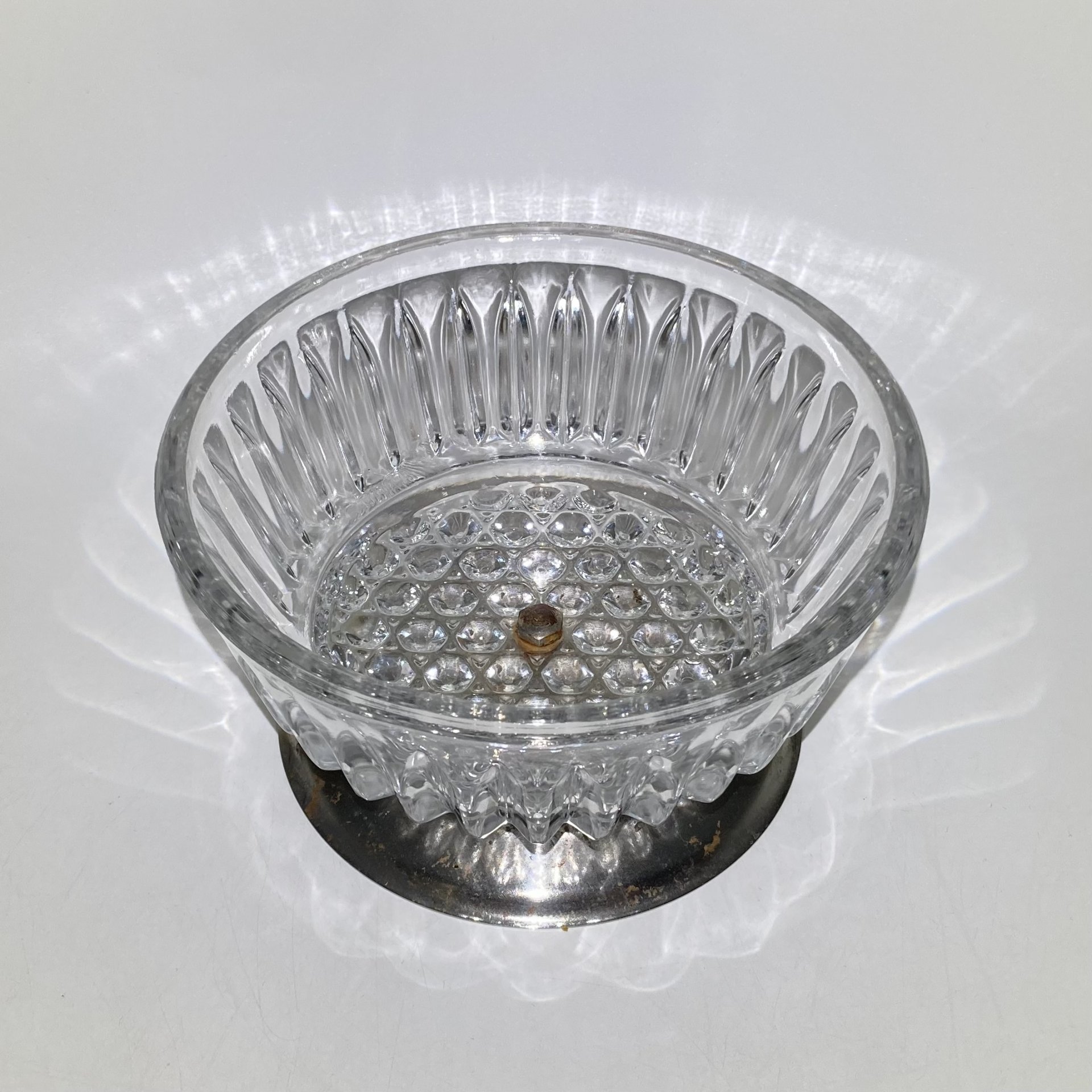 Конфетница (сахарница), стекло, металл, СССР, 1970-1990 гг.
