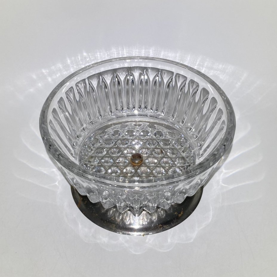 Конфетница (сахарница), стекло, металл, СССР, 1970-1990 гг.