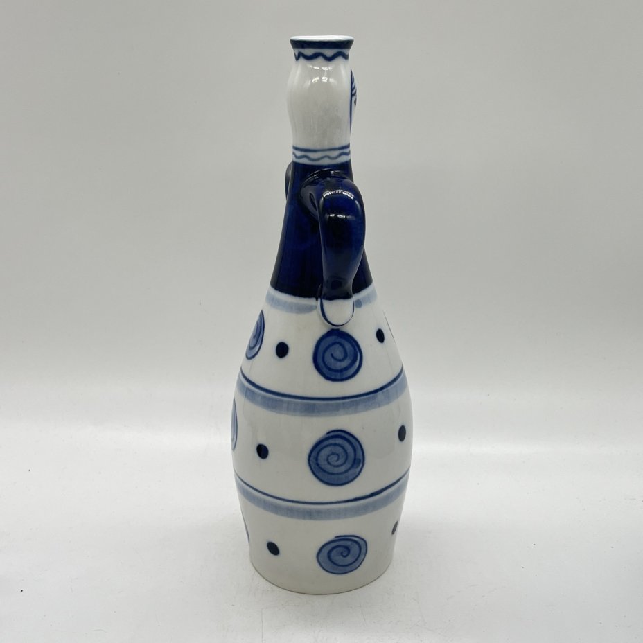 Ваза "Женщина" для одного цветка с ручками, Гжель