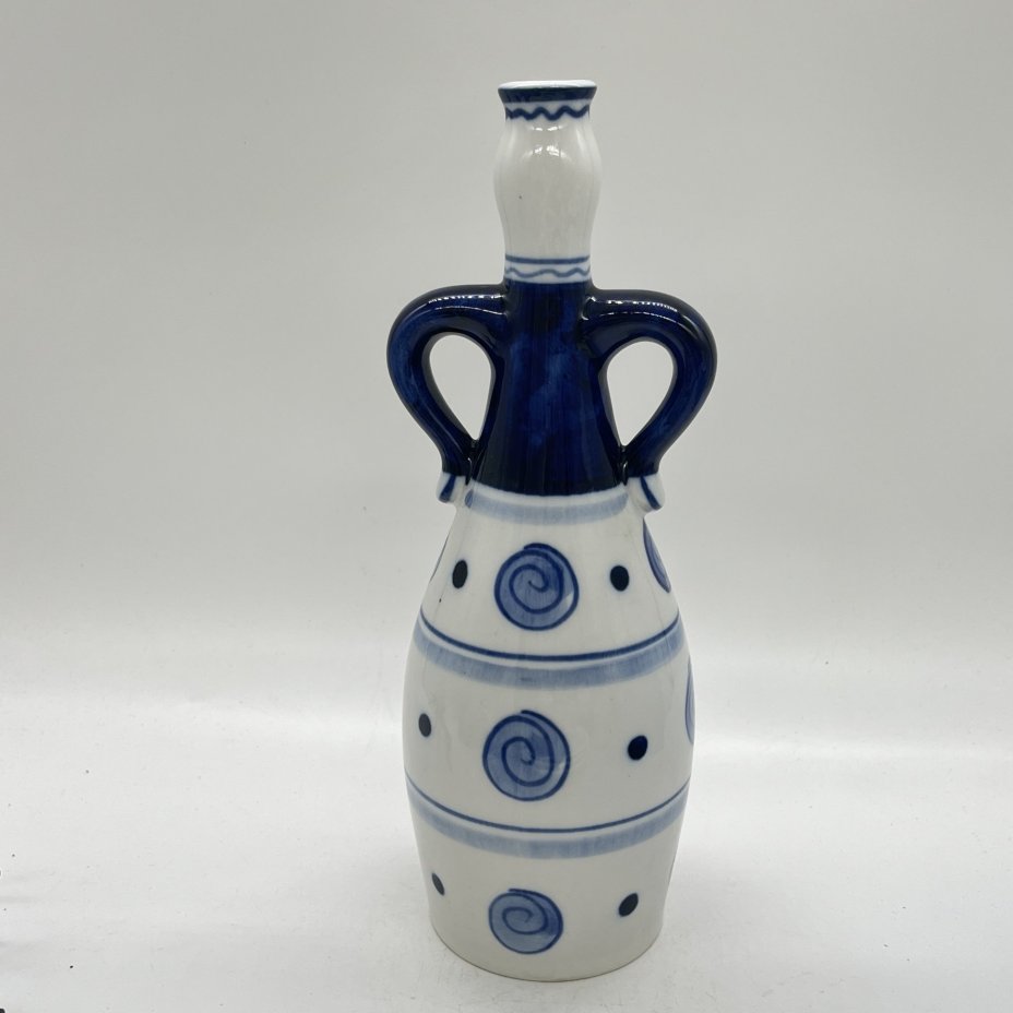 Ваза "Женщина" для одного цветка с ручками, Гжель