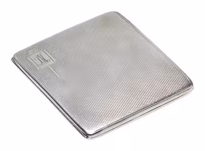 Портсигар, фирма «J.Gloster Ltd.», серебро 925 пр., Бирмингем, Великобритания, 1935 г.