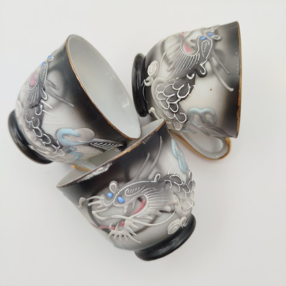 Набор из 3-х кофейных пар "Дракон", Lux Porcelain FAHD M.K.