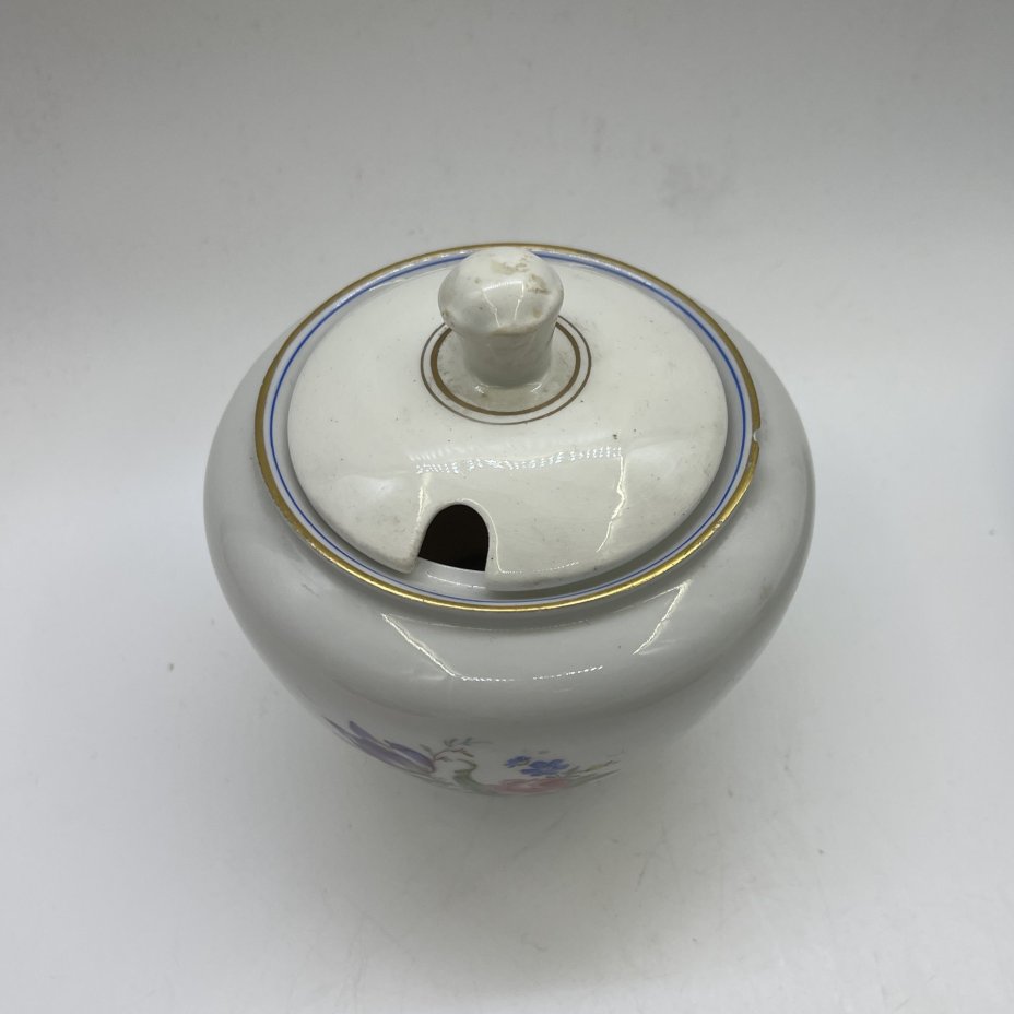 Сахарница с цветочным декором (крышка в подборе)