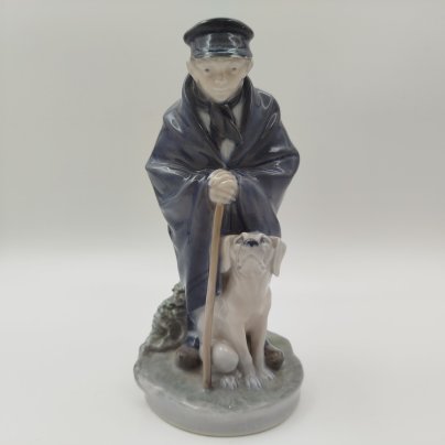 Статуэтка "Пастух с собакой", автор модели Christian Thompson, фарфор, роспись, Royal Copenhagen, Дания, 1966 г., Royal Copenhagen