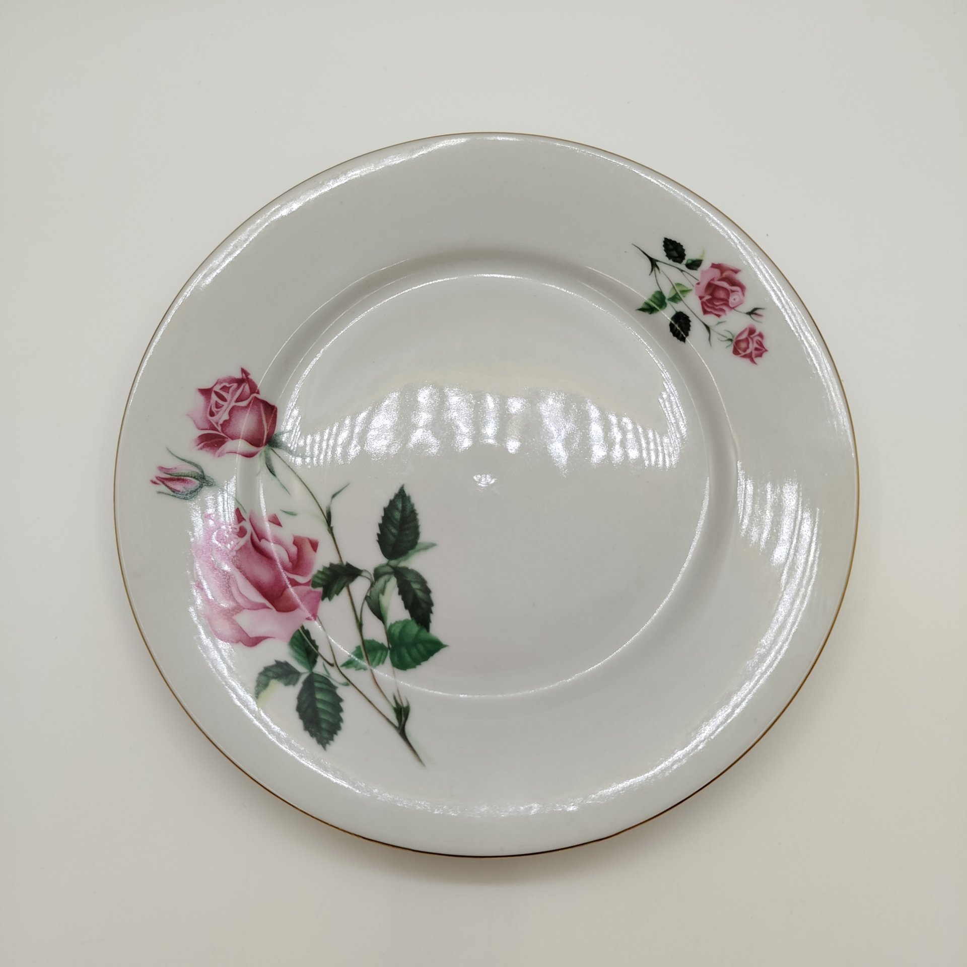 Набор для сервировки украшенный цветочным декором(соусник, солонка, сахарница, десертная тарелка), фарфор, деколь, золочение, Moritz Zdekauer (MZ), Чехословакия, 1970-1990 гг.