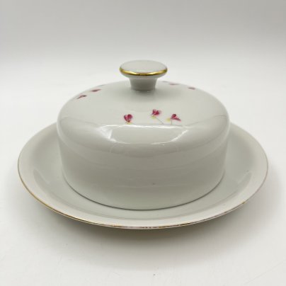 Масленка, украшенная изображением полевых цветов, Porzellanwerke Könitz (OPK)