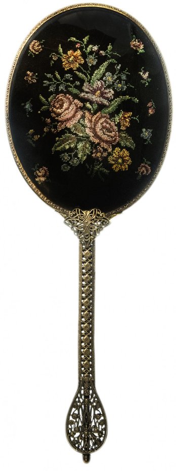 Зеркало будуарное в ювелирной технике скань, латунь, Западная Европа, 1930-1950 гг.