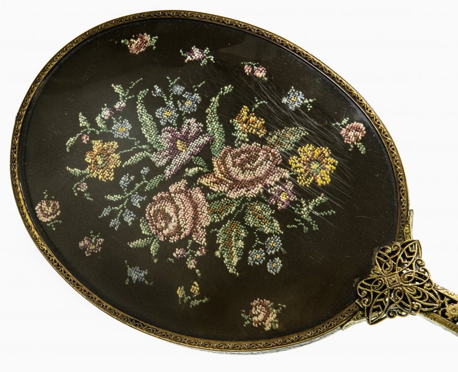 Зеркало будуарное в ювелирной технике скань, латунь, Западная Европа, 1930-1950 гг.
