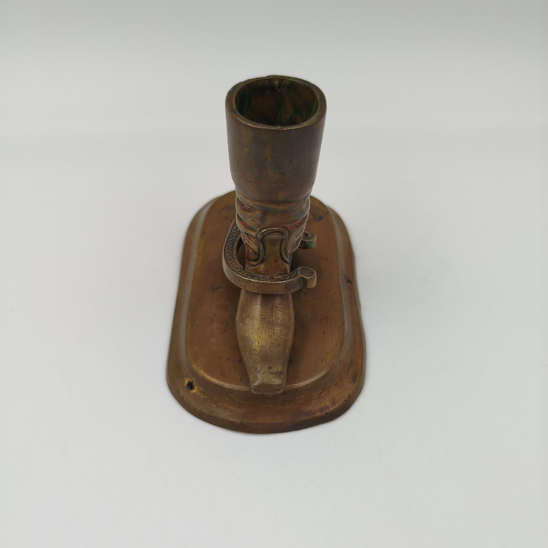Подсвечник в форме сапога, бронза, Западная Европа, 1900-1930 гг.