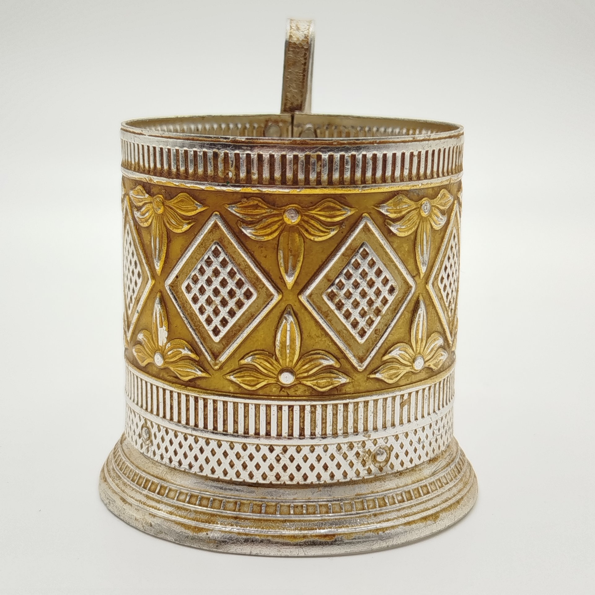 Подстаканник "Ромб", алюминий, Волгоградский опытный завод «Сувенир», СССР, 1970-1980 гг.