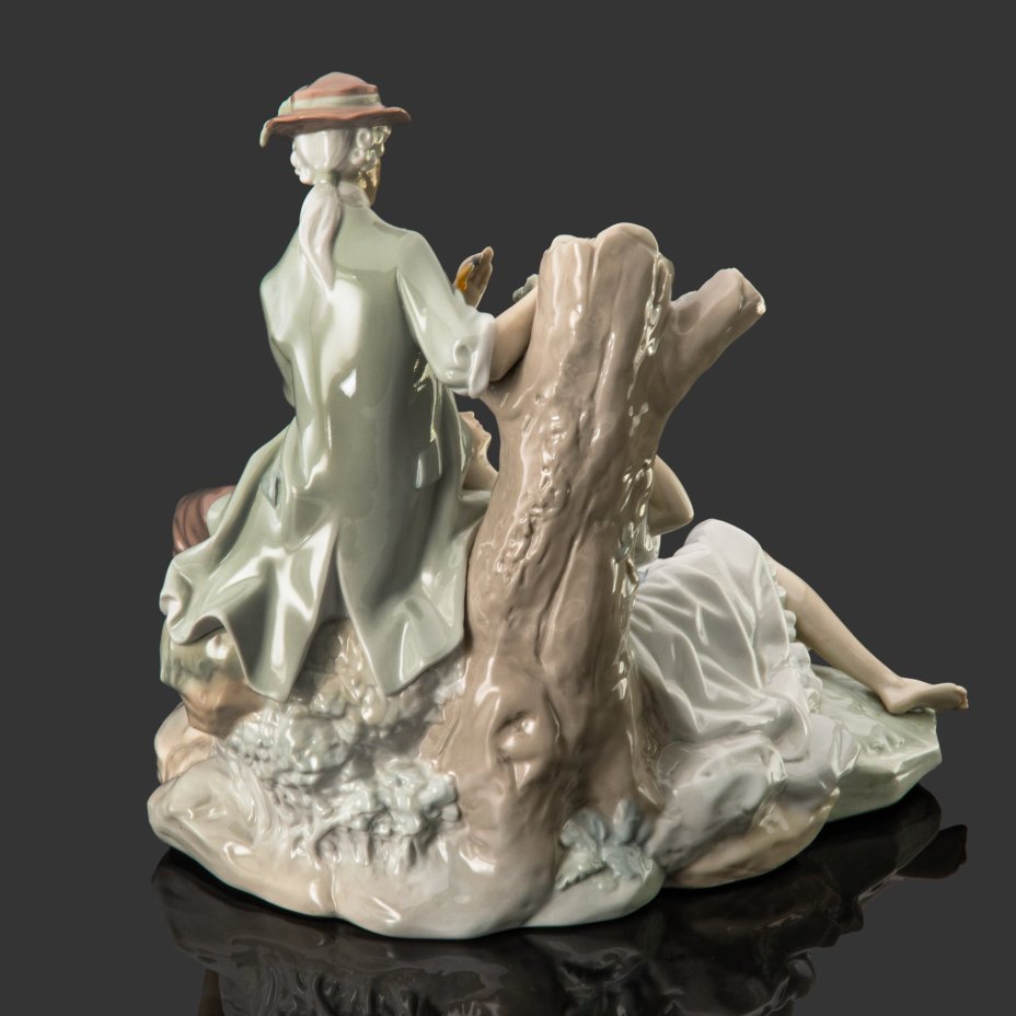 Статуэтка "Grupo Pastoral" ("Пасторальная группа"), скульптор Salvador Furio, фарфор, роспись, Lladro, Испания, 1960-1970 гг.