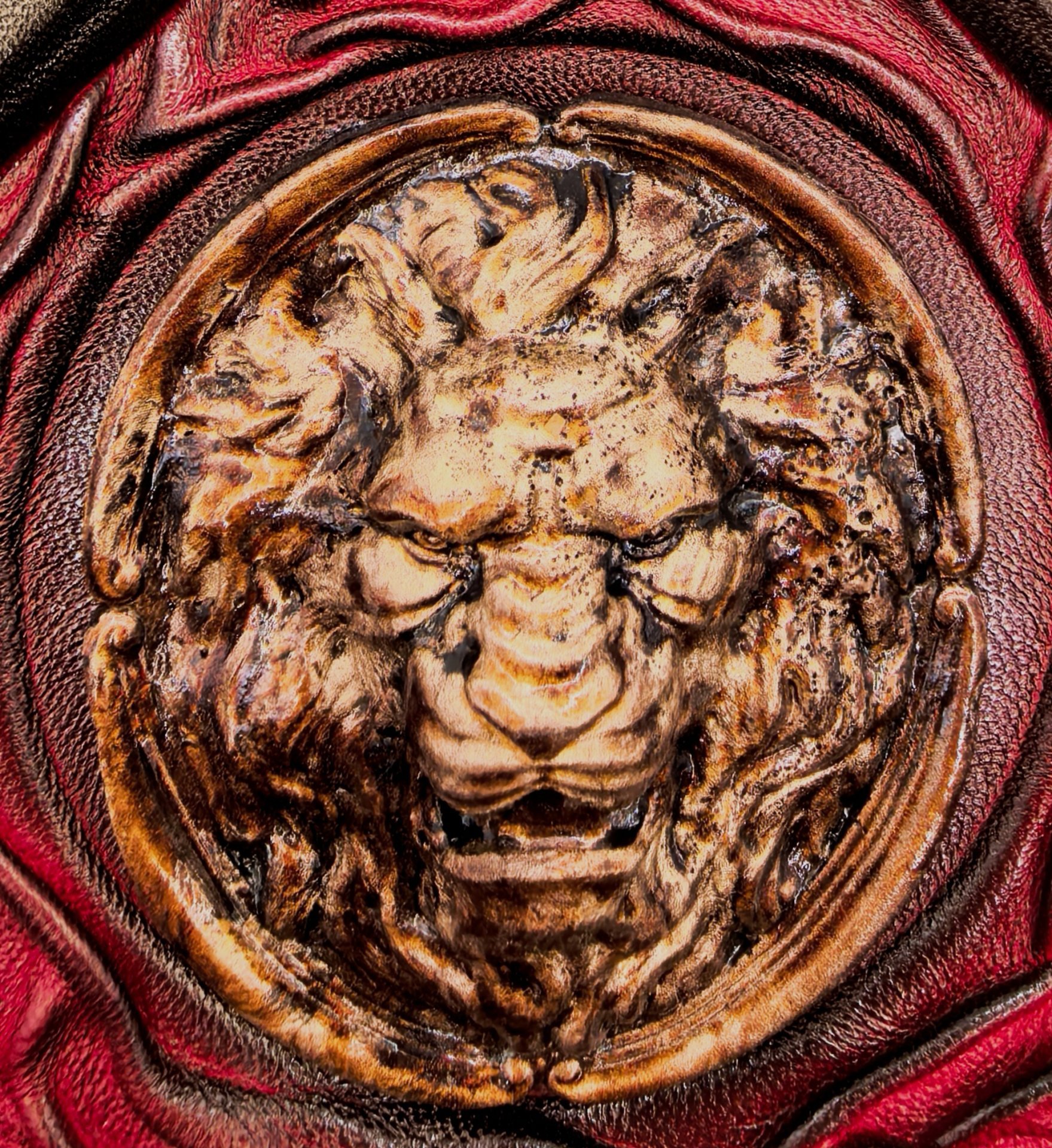 Ежедневник недатированный "Лев", подарочное издание, кожаный переплет, авторская ручная работа, Россия