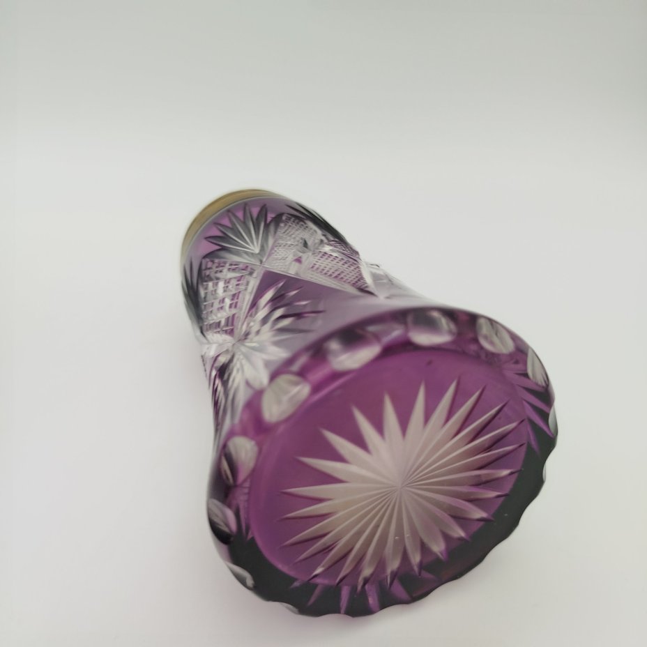 Сифтер (ёмкость для сыпучих продуктов/специй/пряностей и сахарной пудры), латунь, стекло, нацвет, алмазная грань, Западная Европа, 1950-1970 гг.