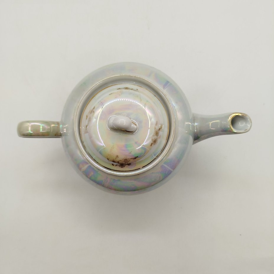 Чайник заварочный из сервиза "Мадонна", фарфор, люстр, золочение, Fortuna Eisenberg, ГДР, 1960-1973 гг.