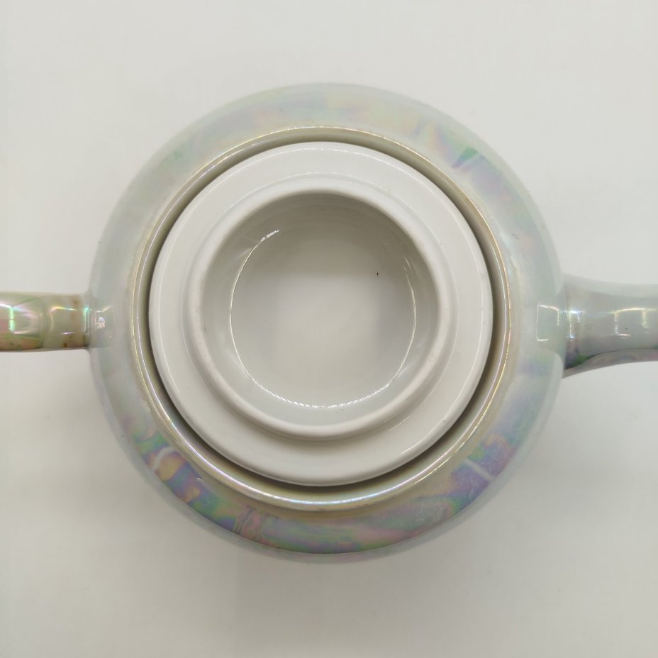 Чайник заварочный из сервиза "Мадонна", фарфор, люстр, золочение, Fortuna Eisenberg, ГДР, 1960-1973 гг.