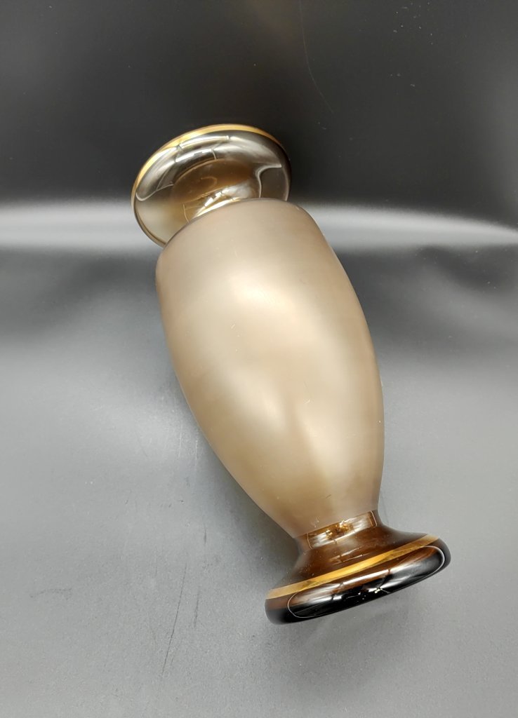 Ваза  с золотым цветочным декором "Чертополох" Bohemia Hand Made