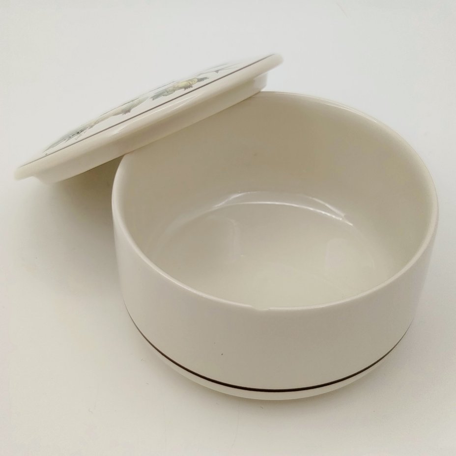 Шкатулка с изображением крыжовника (Ribes grossularia) из серии "Botanica", фарфор, деколь, Villeroy & Boch, Люксембург, 1980-2000 гг.