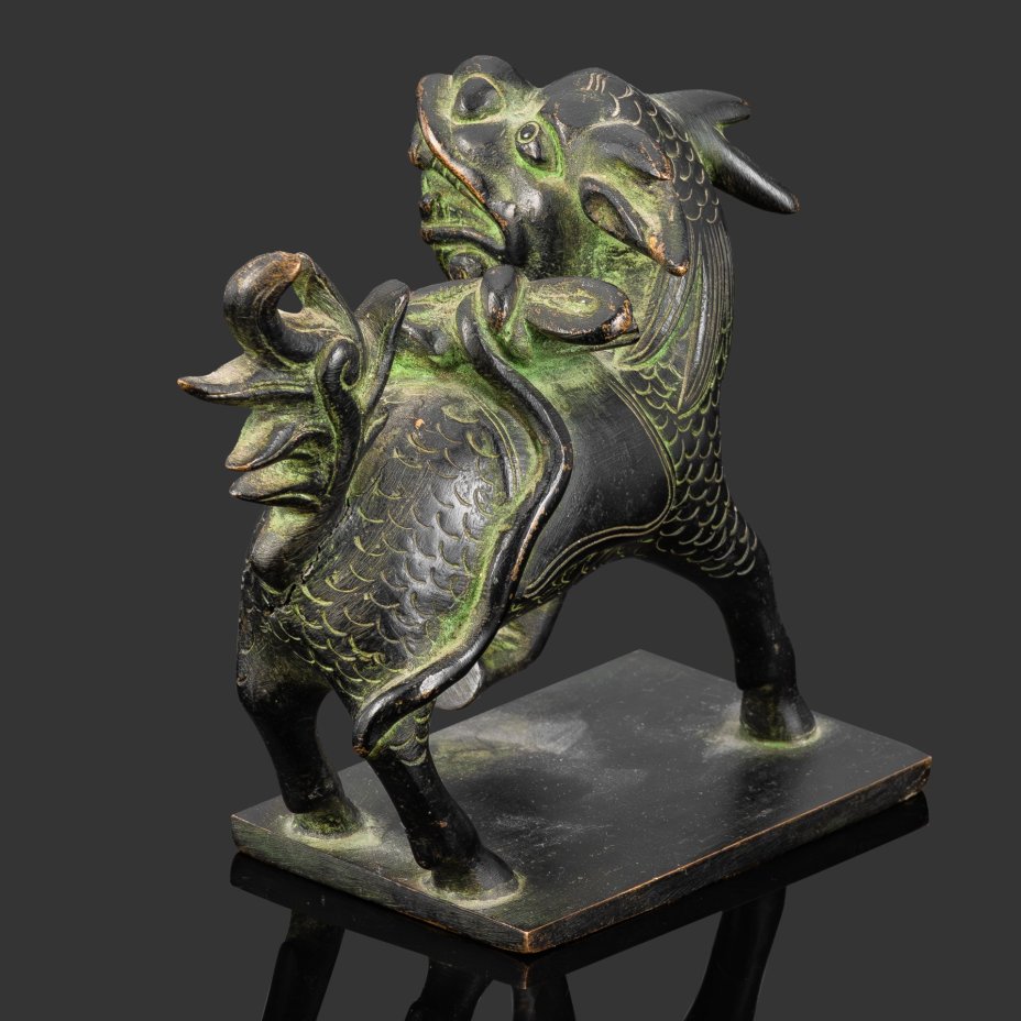 Статуэтка "Собака Фу" (Небесный лев Будды), металл, Китай, 1980-2000 гг., Китай