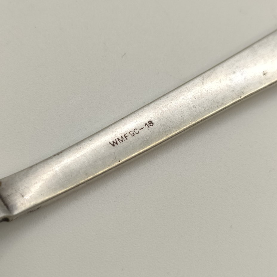 Вилка десертная, лаконичной формы с тремя зубцами, металл, серебрение, Württembergische Metallwarenfabrik (WMF), Германия, 1880-1886 гг.