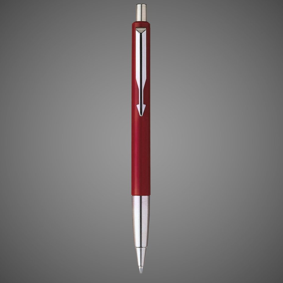Шариковая ручка Parker Vector Standard K01, цвет: Red, стержень: Mblue, Металлы: латунь, пластик, хром