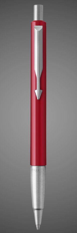 Шариковая ручка Parker Vector Standard K01, цвет: Red, стержень: Mblue, Металлы: латунь, пластик, хром