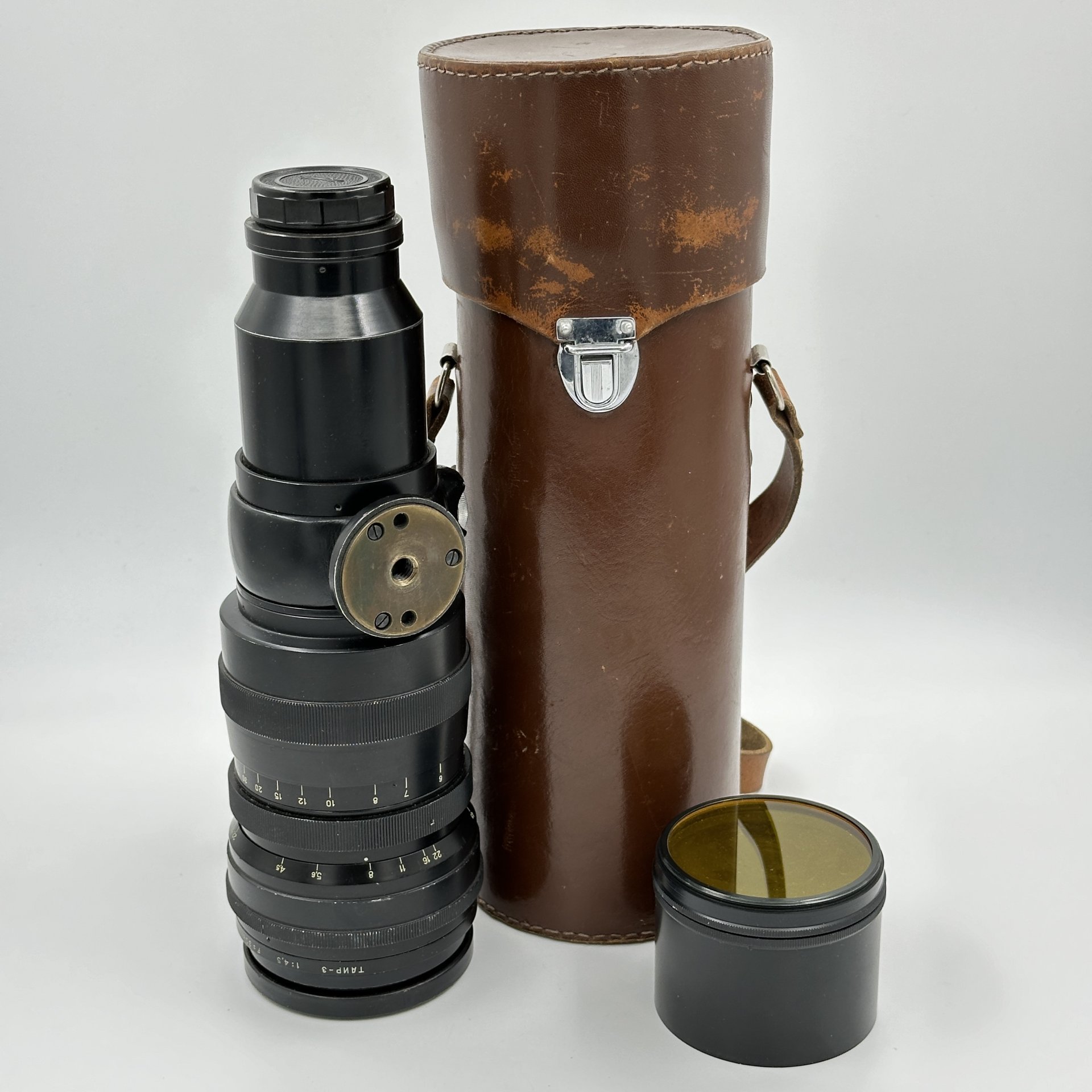 Объектив "Таир-3" 1:4,5, серийный №611297, в оригинальном кофре [удостоен высшей награды Grand prix Брюссель 1958 г.], Красногорский механический завод (КМЗ)