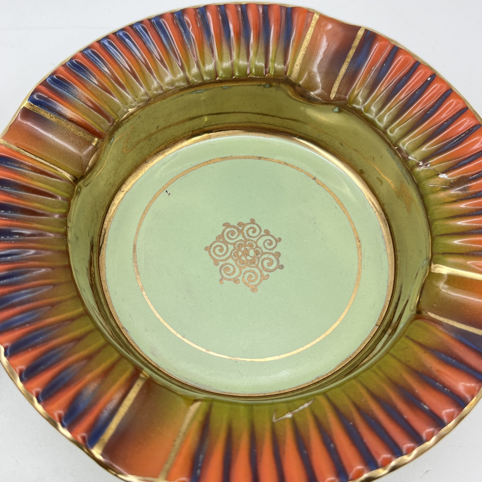 Комплект пепельниц  с радужным градиентом, металл, эмали, золочение, Европа, 1970-1990 гг.